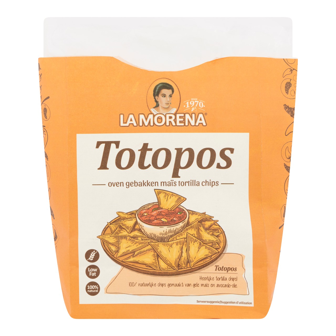 Totopos gele maïstortilla chips