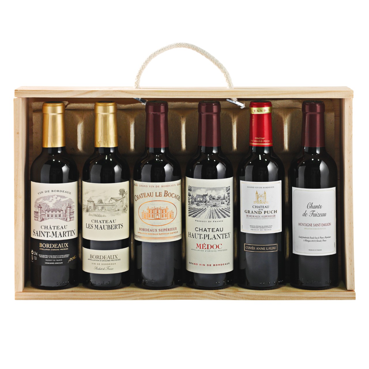 Harmonisch wond Rook Collectie Bordeaux Wijnen Geschenkverpakking 6 flesjes x 37,5 cl | Sligro.nl