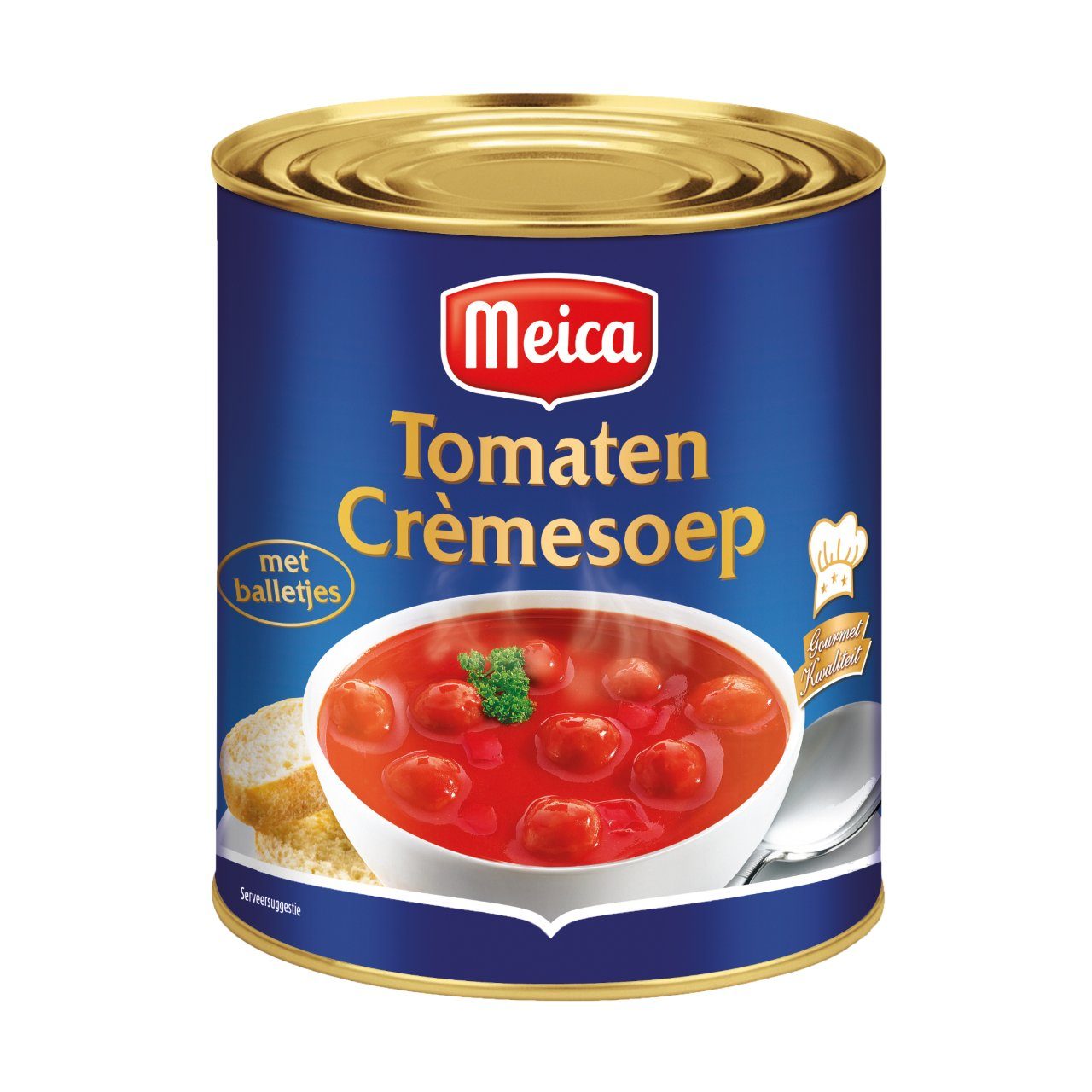 lezing schouder Zeeziekte Meica Tomaten crèmesoep met balletjes Blik 3 liter | Sligro.nl