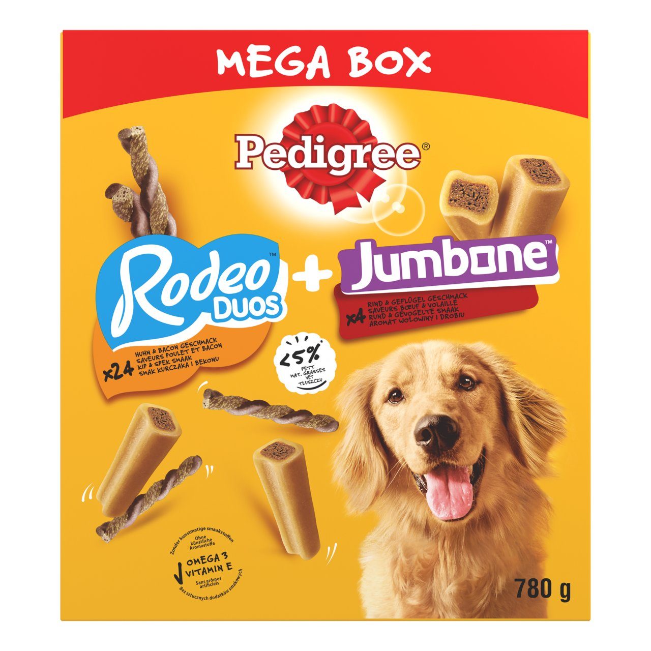 Pedigree Megabox Rodeo + Jumbone 780g