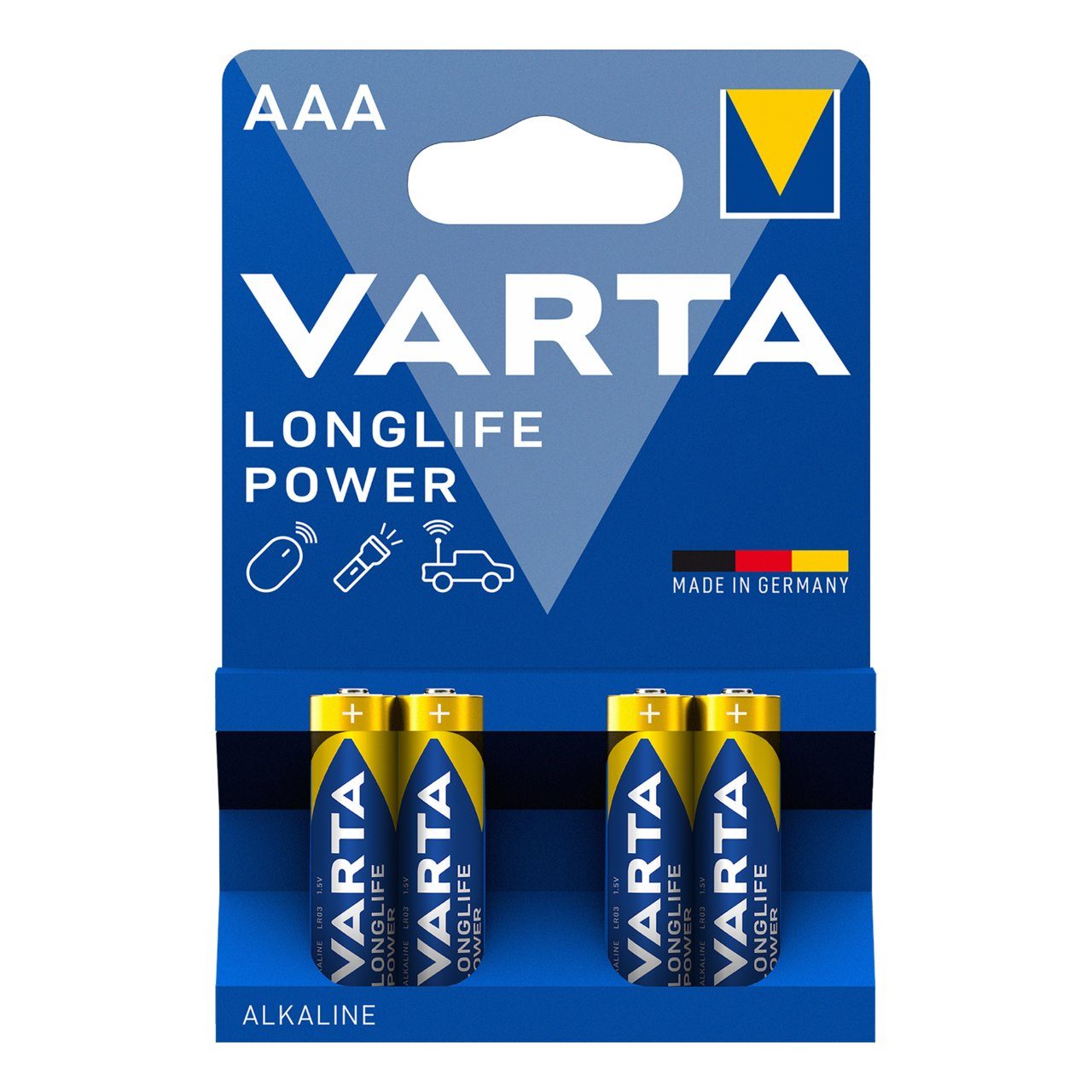 Batterijen longlife power alkaline AAA BLS 4