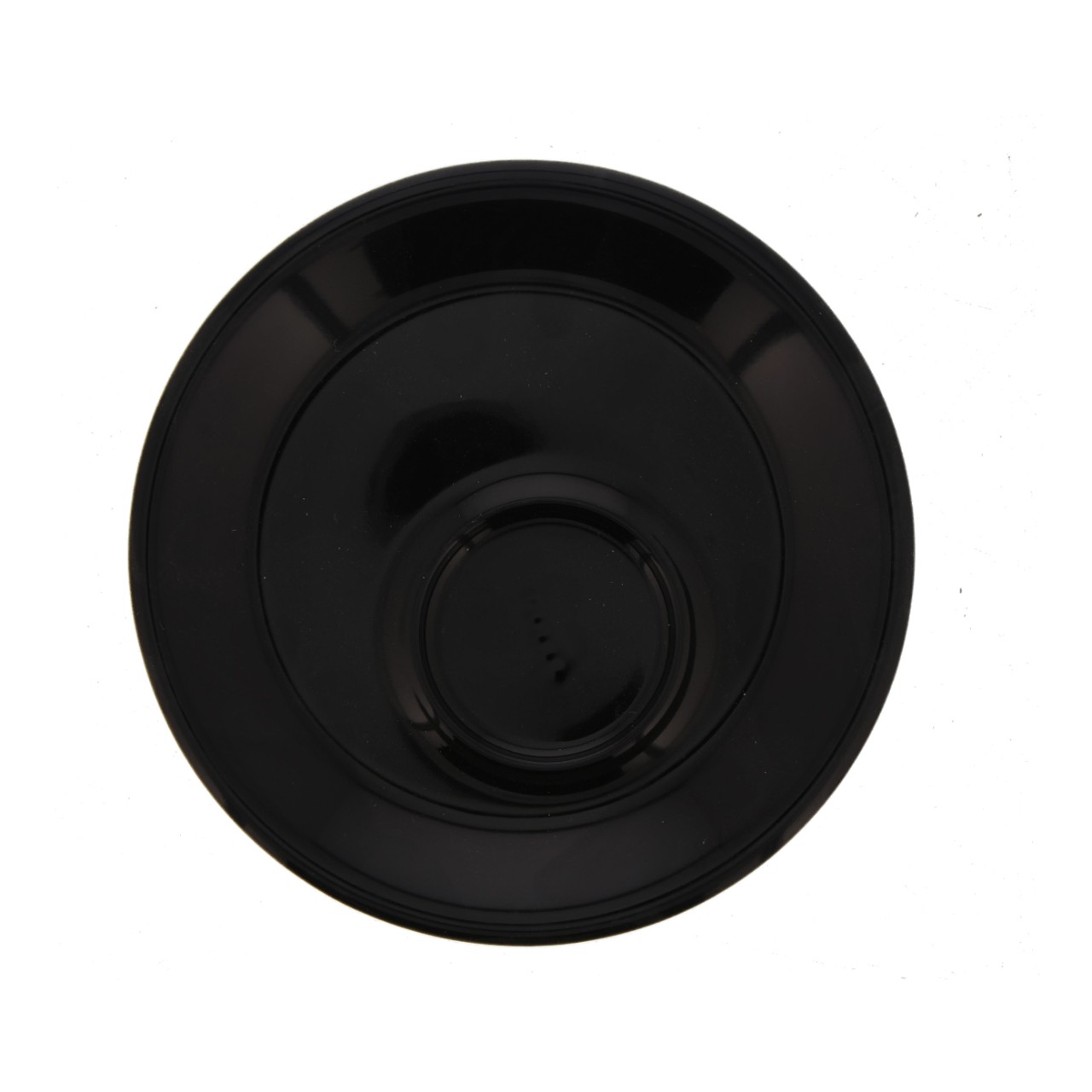 Cappuccinoschotel zwart,  14.5 cm
