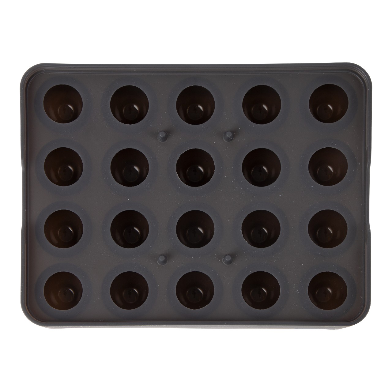 IJsblokjesvorm voor ijsballen met deksel  3 cm silicone, zwart