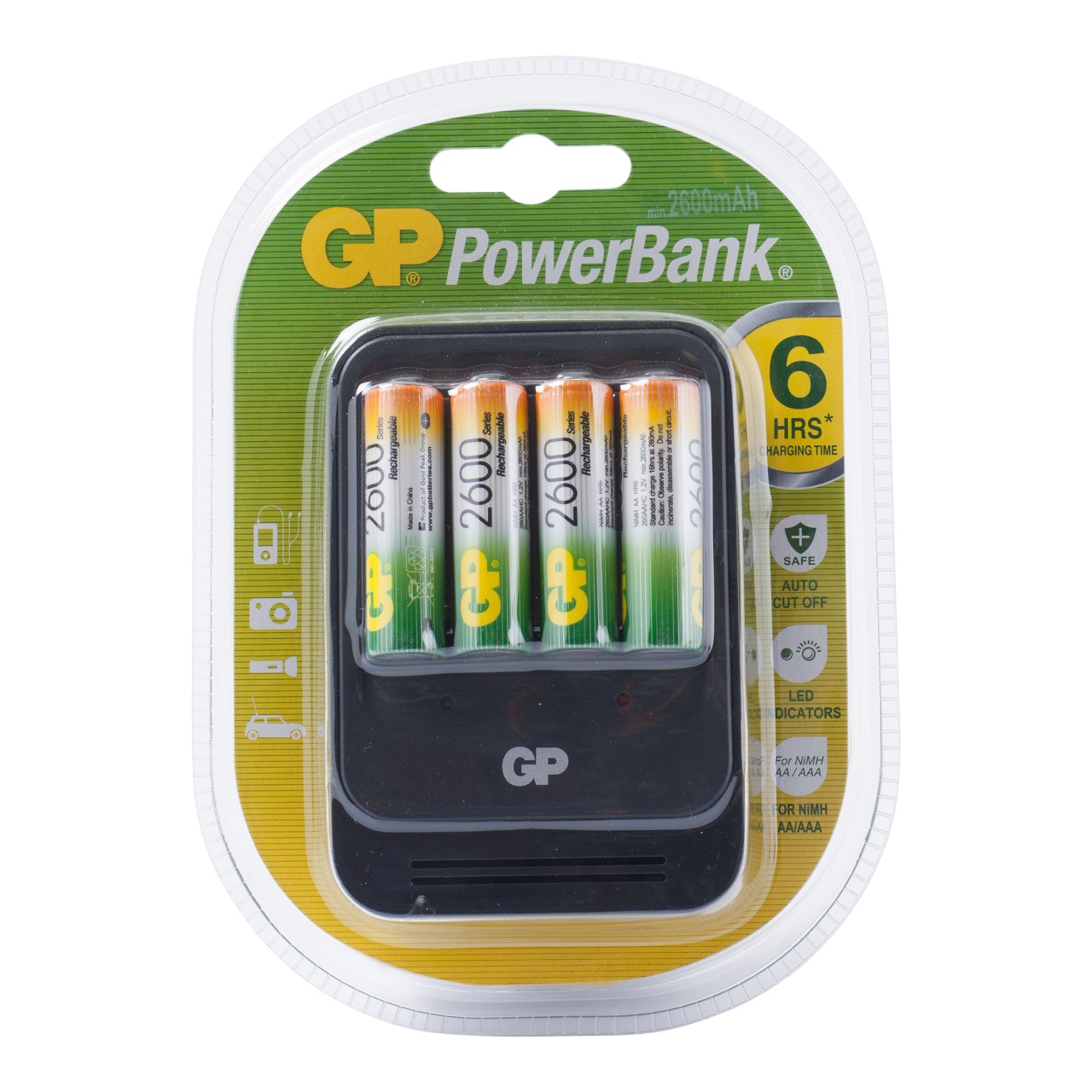 Snellader PB570 inclusief 4x AA GP 2600 batterij
