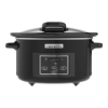 Slow cooker met klapdeksel 4.7 liter, zwart