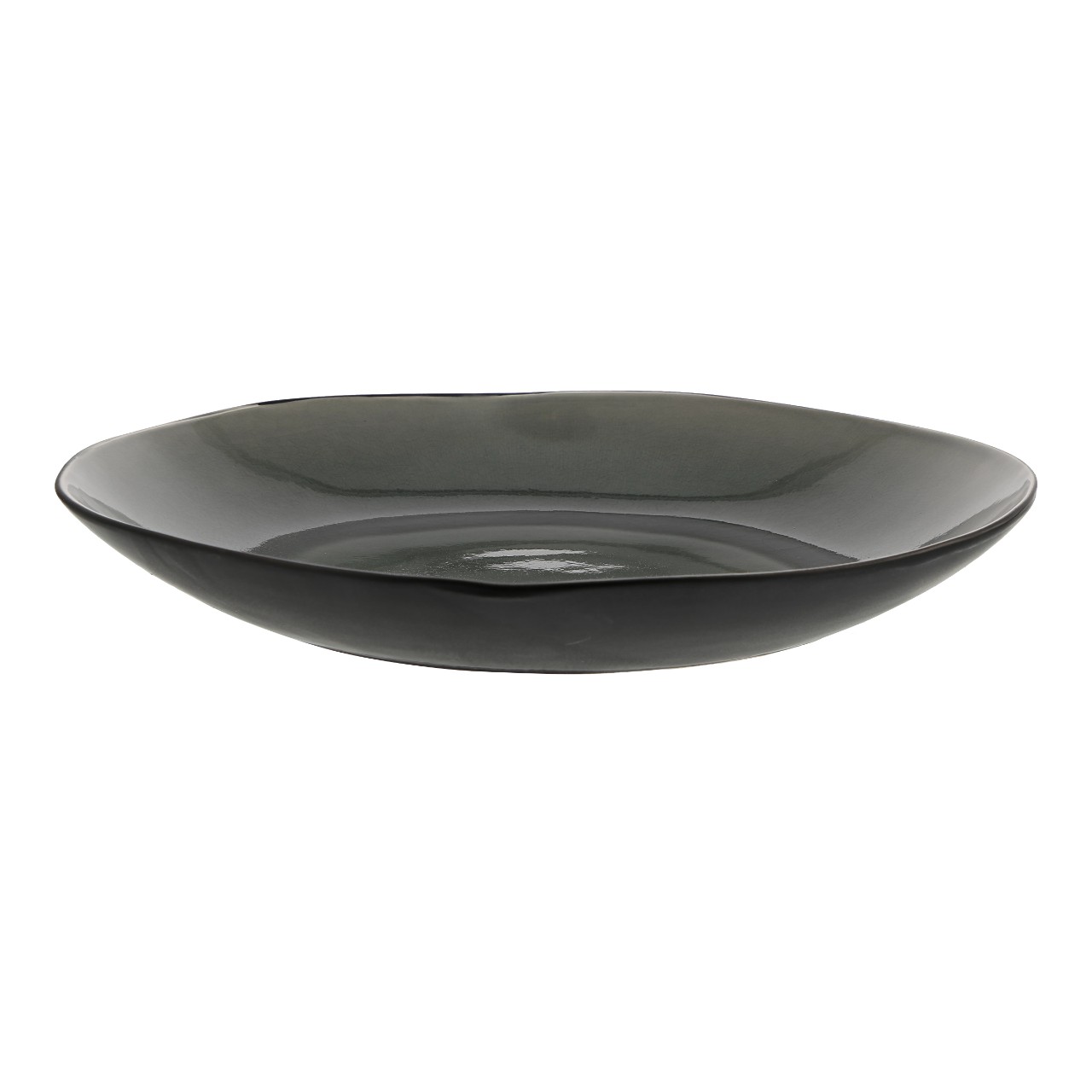 Bord serveer grijs/aqua,  32 cm