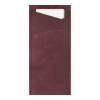 Sacchettos paars met servetten 2-laags 19 x 8.5 cm - servet 33 x 33 cm, wit