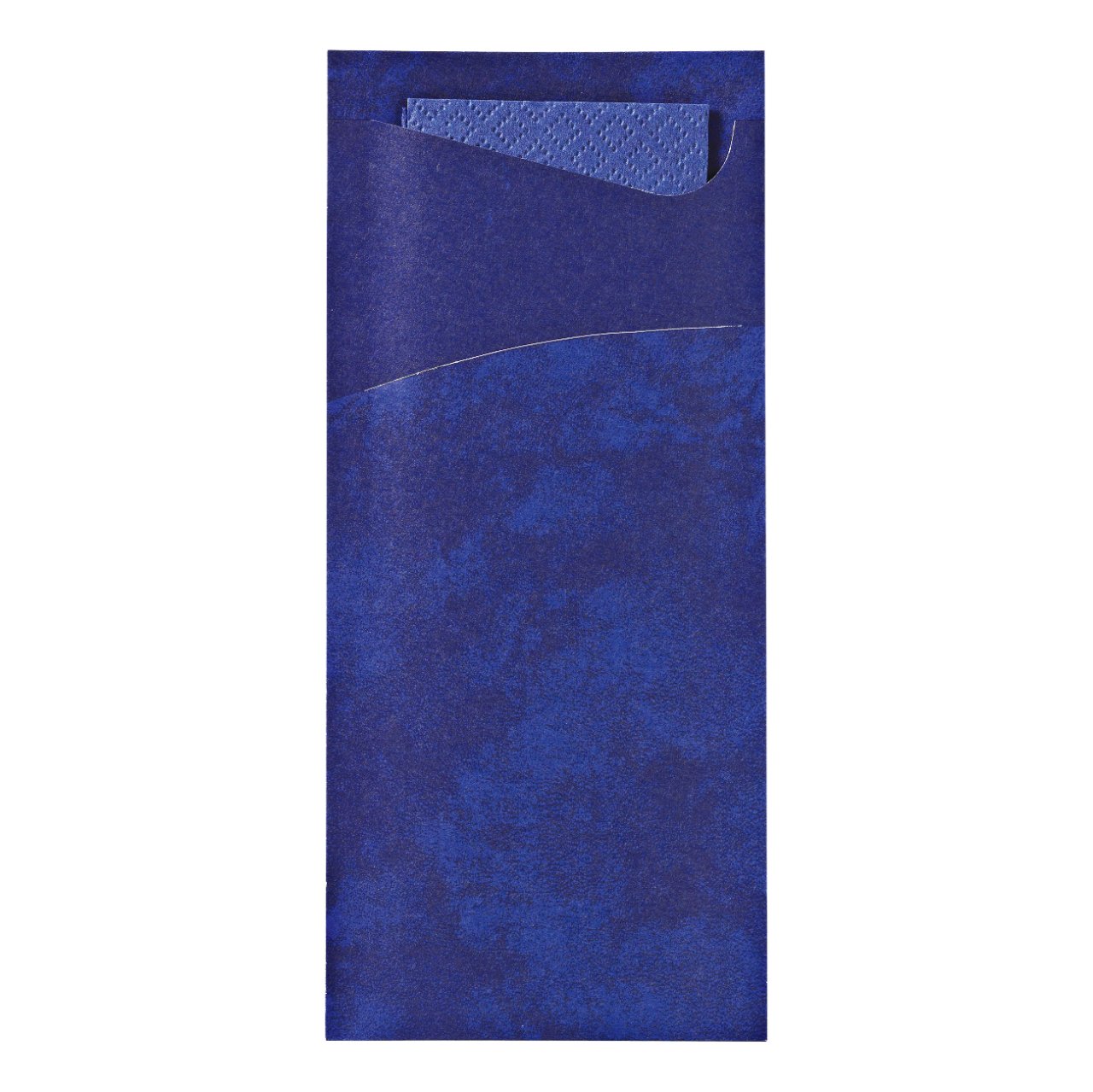 Sacchettos donkerblauw met servetten 2-laags 19 x 8.5 cm - servet 33 x 33 cm, donkerblauw