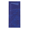 Sacchettos donkerblauw met servetten 2-laags 19 x 8.5 cm - servet 33 x 33 cm, donkerblauw