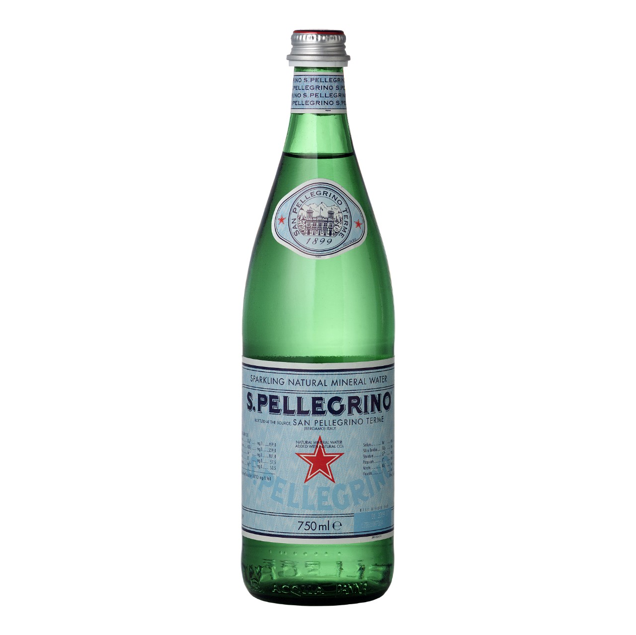 Ultieme Wiegen herwinnen San Pellegrino Natuurlijk mineraalwater koolzuurhoudend 12 flessen x 75 cl  | Sligro.nl