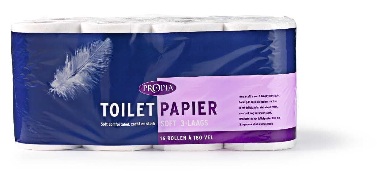 geboorte Paine Gillic Korst Propia Toiletpapier soft Pak 16 rollen | Sligro.nl