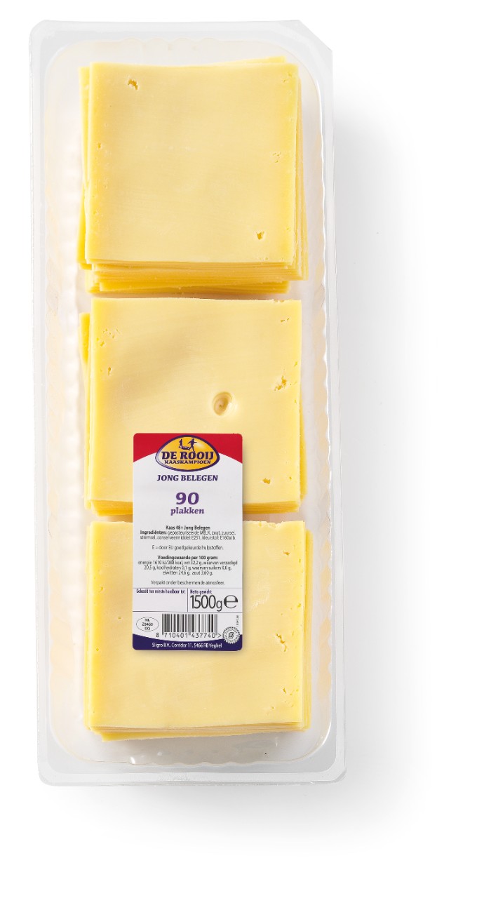 Gesneden jong belegen kaas