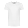 T-Shirt slim v-hals XS, wit