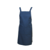 Kruisbandschort met zak 80 cm lang twintone blauwe denim