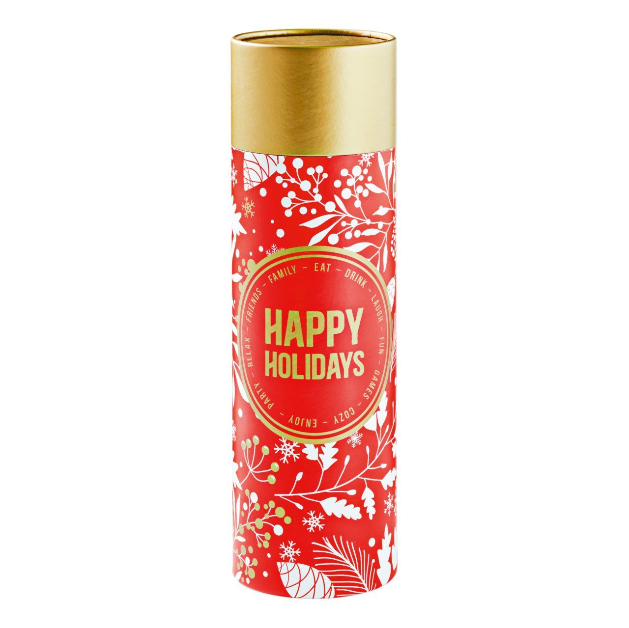 Kerst cilinder, roze/goud