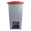 Rolcontainer 60l grijs/rood