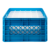 Glasbox 60-vaks met deksel en vakverdeling, blauw