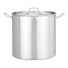 Kookpan hoog rvs met deksel 37 liter