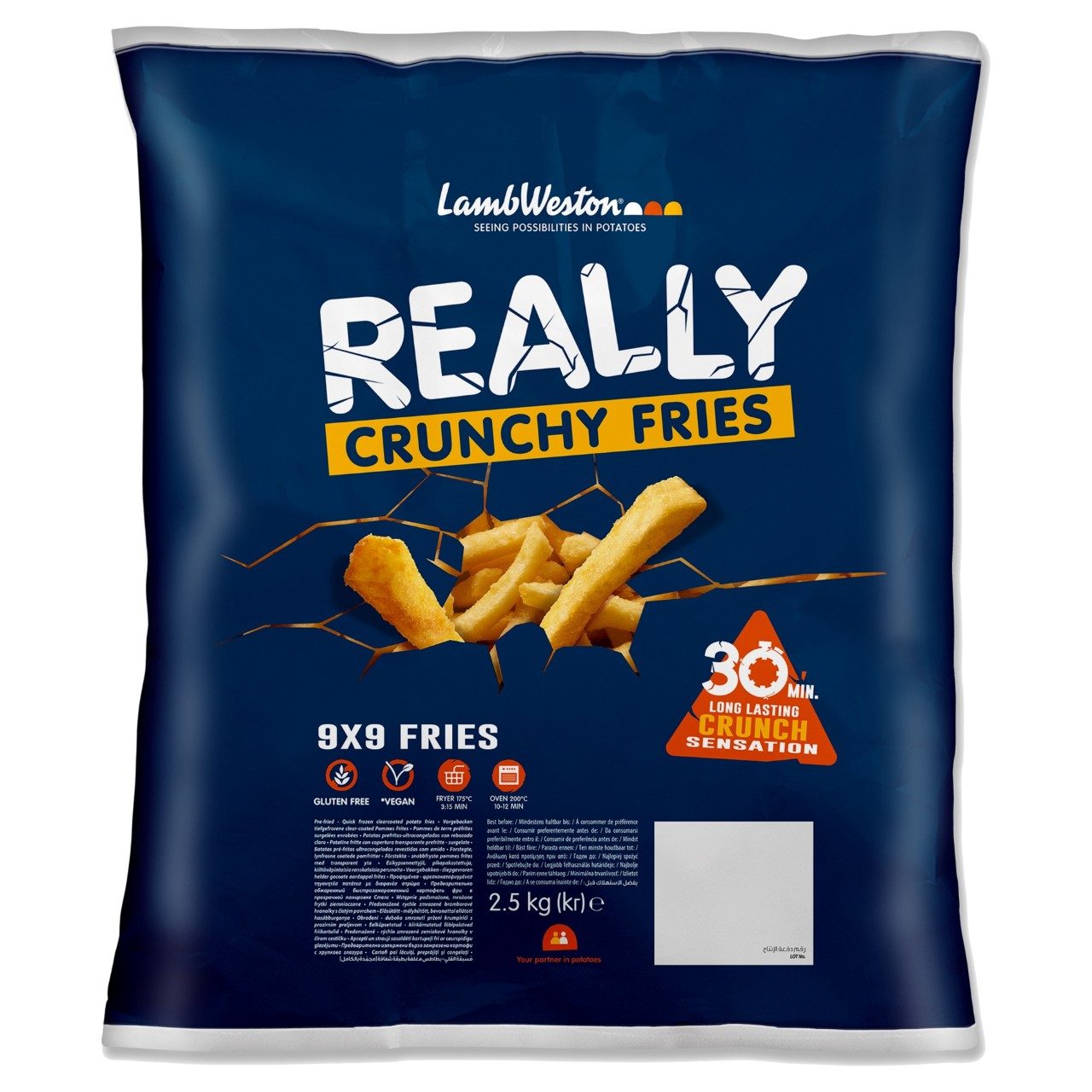 Crunchy fries 9x9