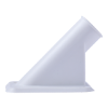Vlaggenstokhouder, nylon, 45° tbv stok  3 cm wit