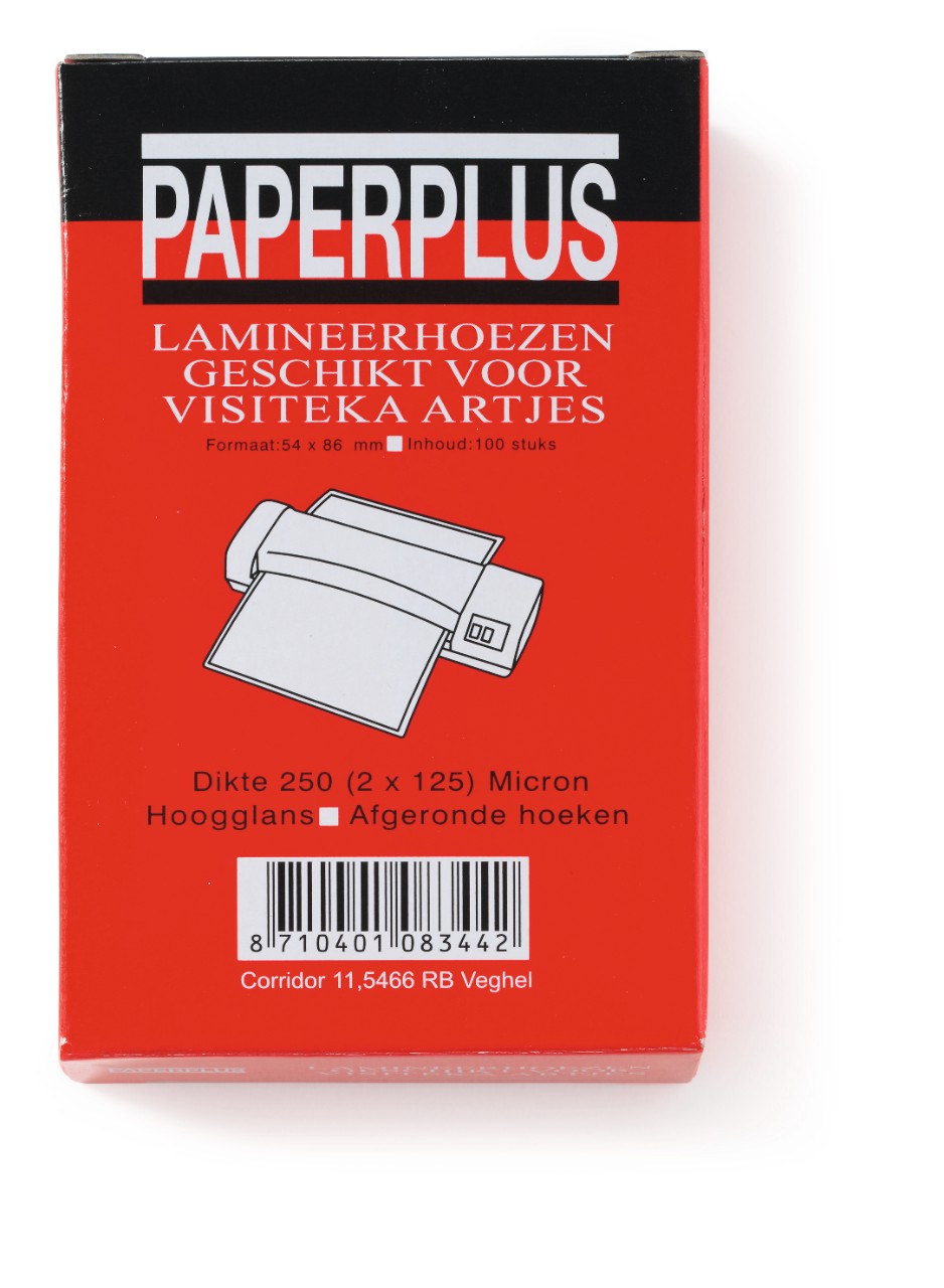 Zeker Gloed musical Paperplus Lamineerhoezen tbv visitekaartjes/creditcards 100 stuks |  Sligro.nl