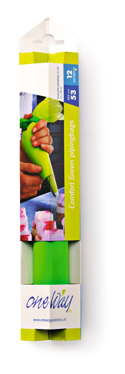 leg uit Industrialiseren Concurrenten Oneway Spuitzakken op rol groen, 53 x 28 cm Rol 12 stuks | Sligro.nl