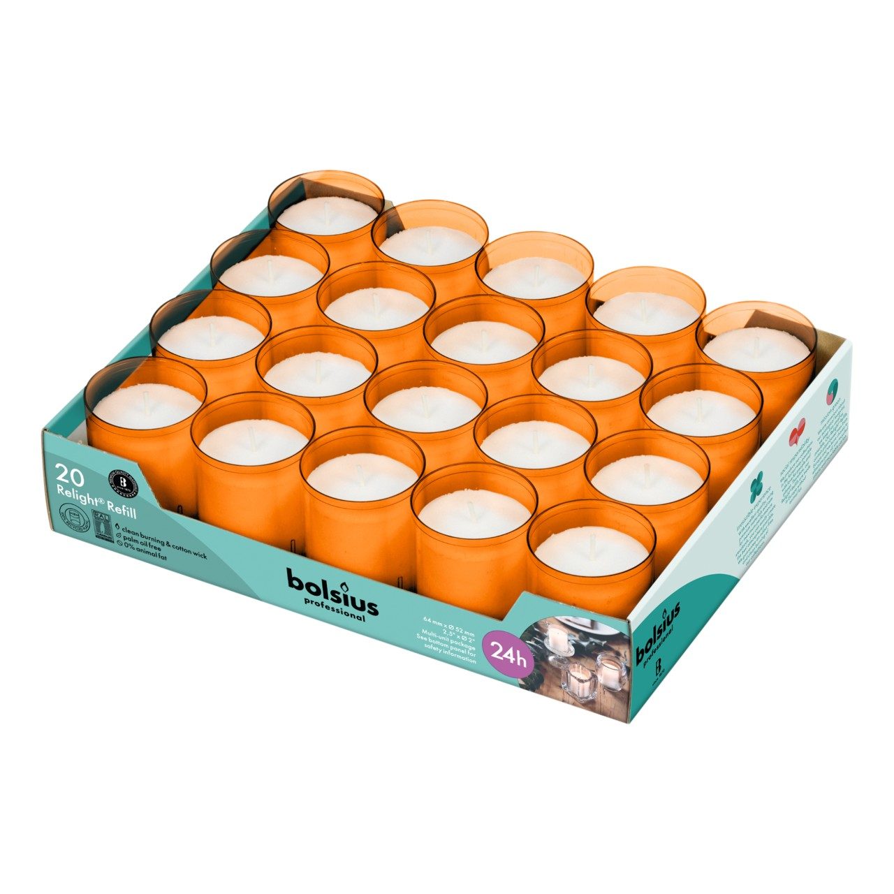 Relight® Refill Refills, Oranje, 24 branduren