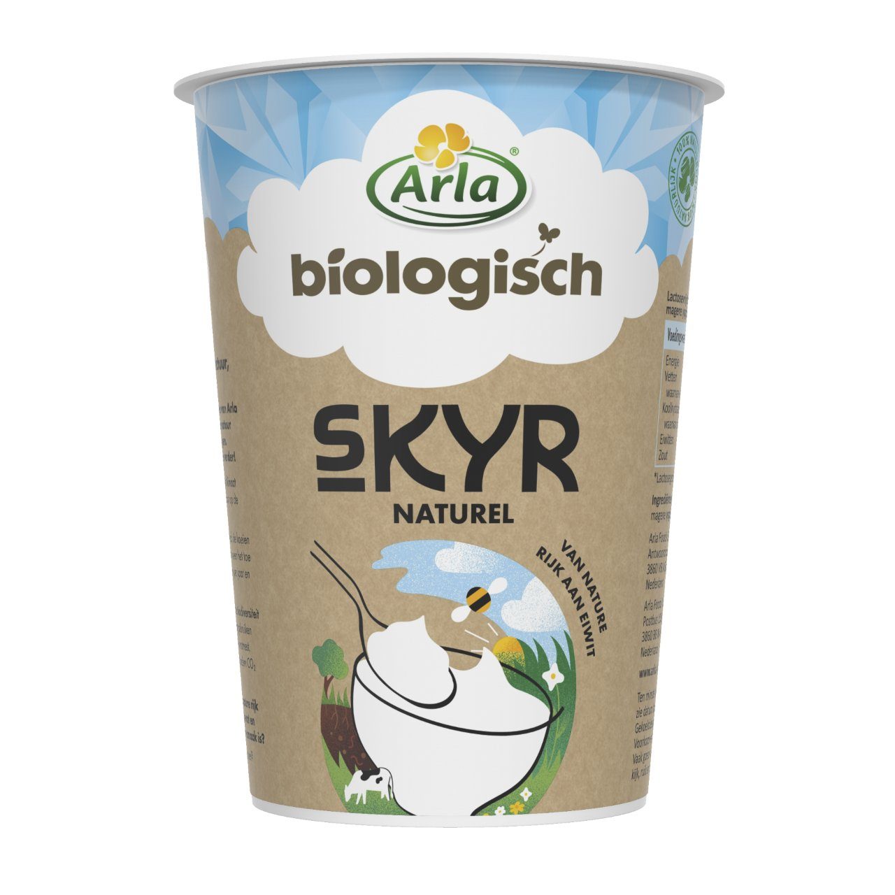 Skyr naturel yoghurt 0% vet biologisch