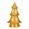 Kerstboom goud opvouwbaar  L53.5XB30XH86CM